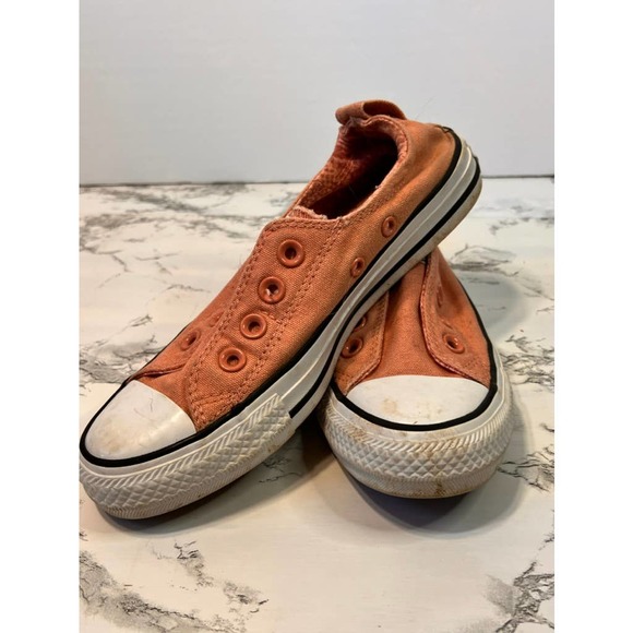 Pink Converse Low Top no lace Shoes size 6 - Picture 9 of 9